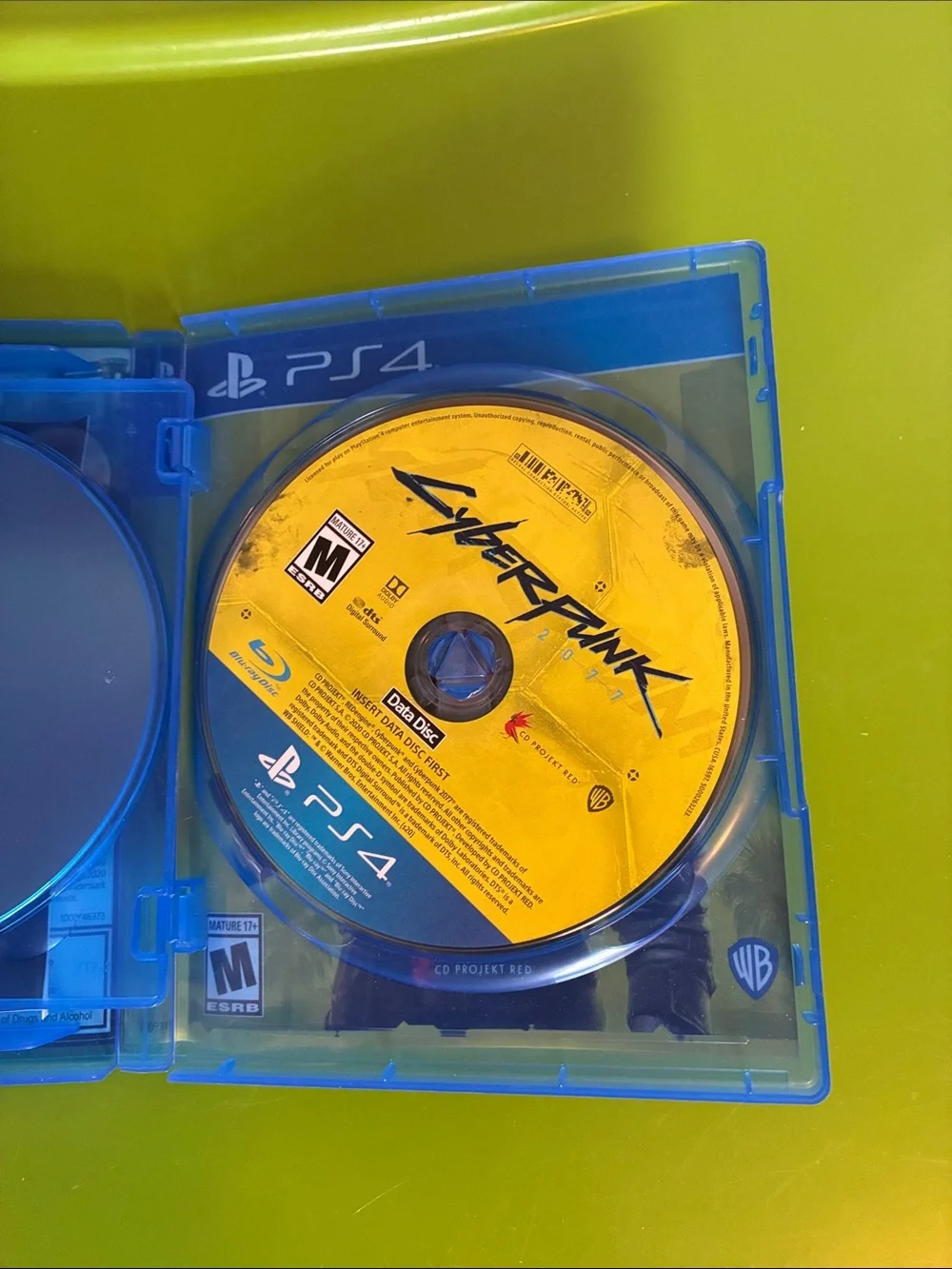 PS4 Cyberpunk 2077 two disc video game pre owned